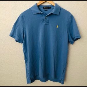 Polo Ralph Lauren Mens Short Sleeve Polo Shirt Classic Fit Light Blue Size Large